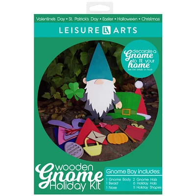 Leisure Arts® Wooden Gnome Boy Holiday Kit