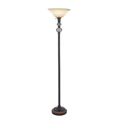 70" Black Metal Traditional Floor Lamp