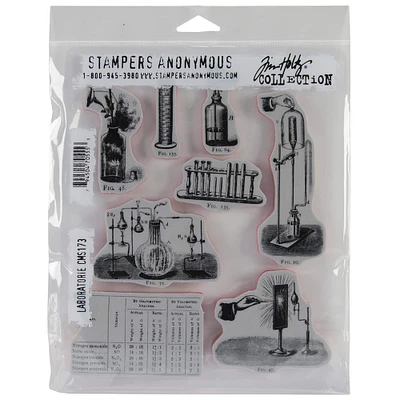 Stampers Anonymous Tim Holtz® Laboratory Cling Stamps