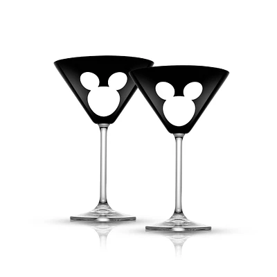 JoyJolt® Disney® 10oz. Luxury Mickey Mouse Crystal Martini Glass, 2ct.