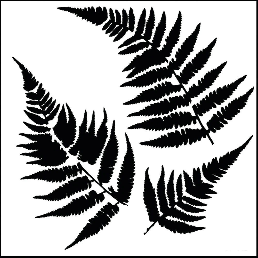 The Crafter's Workshop Ferns Stencil, 12" x 12"