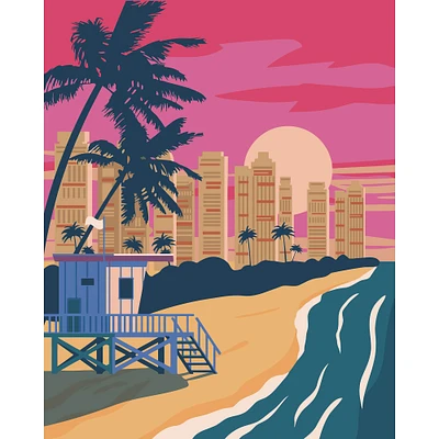 Retro Beach Paint-by-Numbers Kit by Artist's Loft®