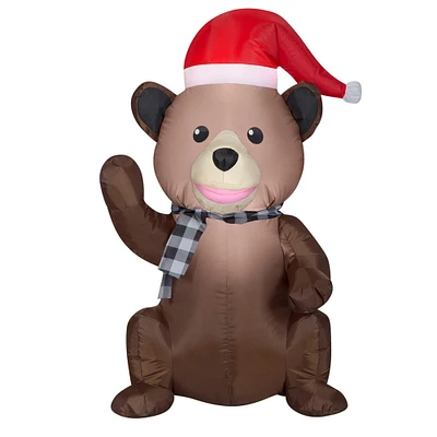 3.5ft. Airblown® Inflatable Christmas Baby Woodland Black Bear