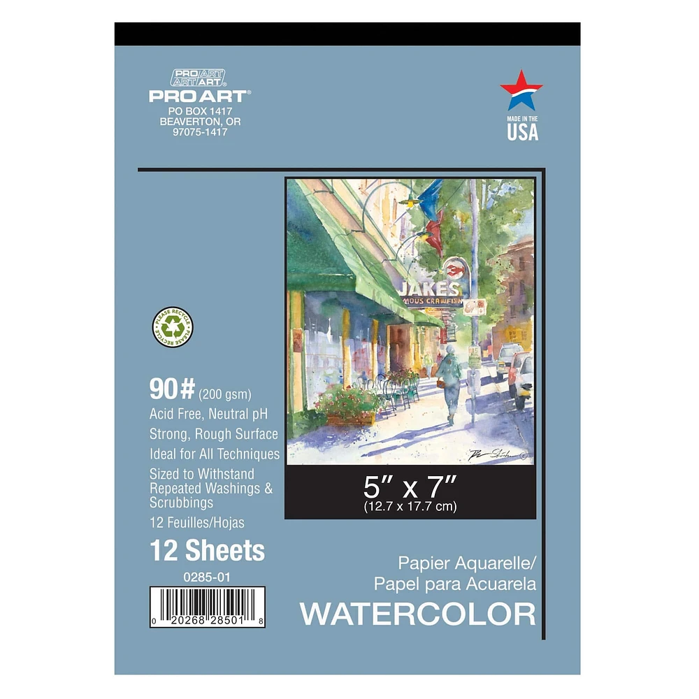 Pro Art® 90lb. Watercolor Paper Pad, 5" x 7"