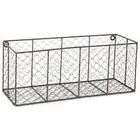 DII® Gray Wall Mount Chicken Wire Basket Set