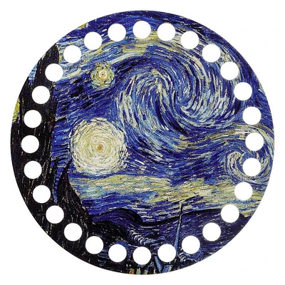 Wonderland Crafts Famous Paintings Starry Night Round Thread Organizer