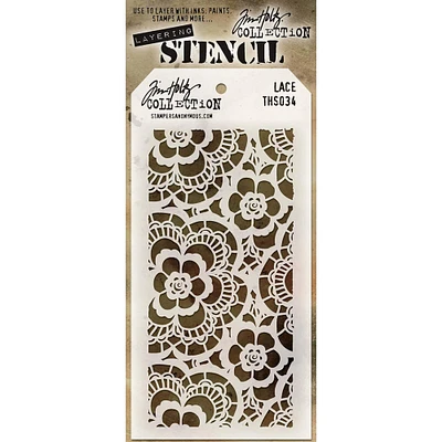 Stampers Anonymous Tim Holtz® Lace Layered Stencil, 4" x 8.5"