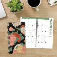 2024 3.5" x 6.5" Floral Punch Softcover Spiral Planner