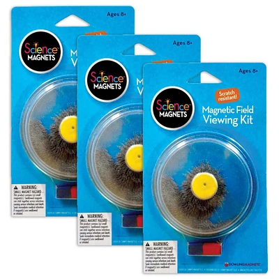 Dowling Magnets® Magnetic Field Viewing Kits with Steel Filings, 3ct.