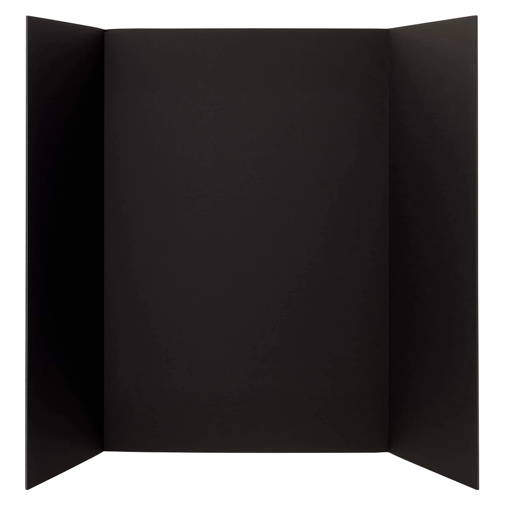 Black 36" x 48" Foam Tri-Fold Display Board