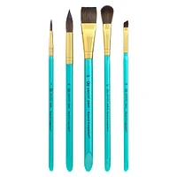 Royal & Langnickel® Menta™ Synthetic Squirrel Watercolor 5 Piece Brush Set