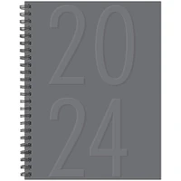 2024 Charcoal Weekly Softcover Spiral Planner