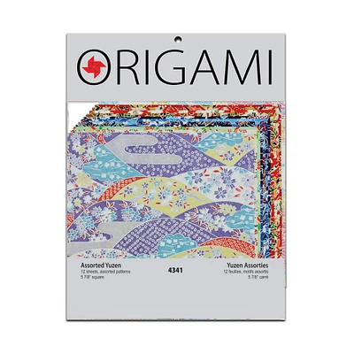 Yasutomo Assorted Yuzen 6'' Origami Paper, 12 Sheets