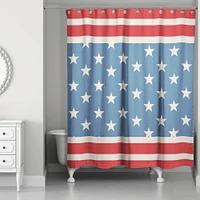 Red & Blue Stars & Stripes Shower Curtain