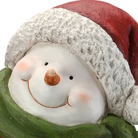 16" Smiling Snowman Candleholder