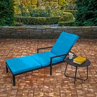 All Weather Plastic Wicker Chaise Lounge