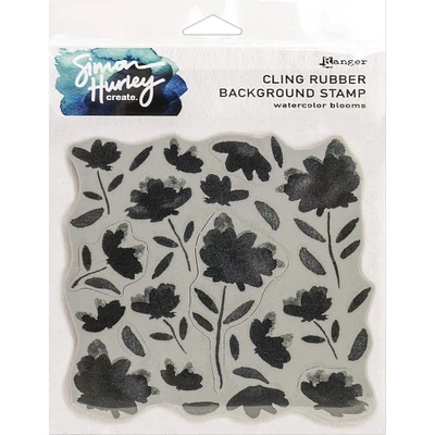 Simon Hurley create. Watercolor Blooms Cling Stamp Set