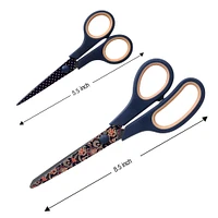 SINGER® Paisley Polka Dot Printed 8.5" Fabric Scissors & 5.5" Detail Craft Scissors Set