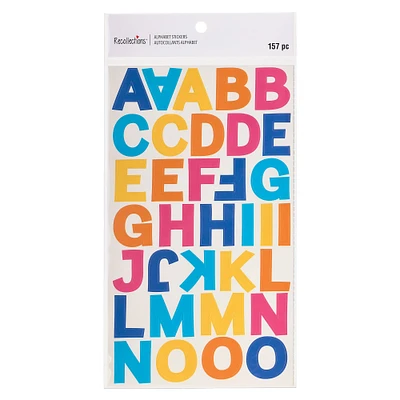 12 Pack: Multicolored Block Alphabet Stickers by Recollections™