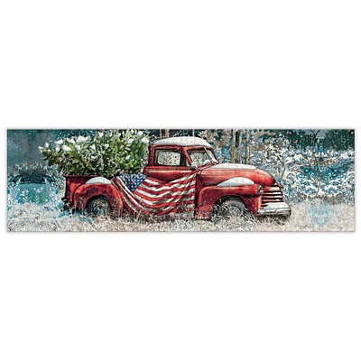 Lang Flag Truck 750 Piece Panoramic Jigsaw Puzzle