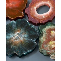 6 Packs: 3 ct. (18 total) Color Pour Resin Geode Coaster Mold