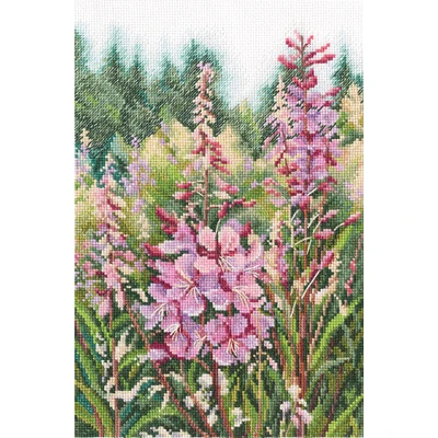 RTO Raspberry Candles Of Willowherbs Cross Stitch Kit