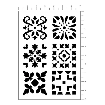 12 Pack: Pattern Block Stencils, 7" x 10" by Craft Smart®