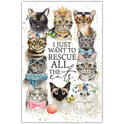 I Just Want To Rescue The Cats Wall Plaque