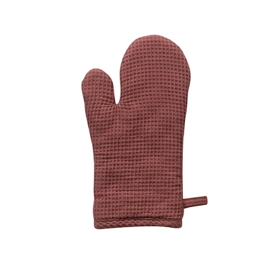 Woven Linen & Cotton Waffle Hot Pad Mitt