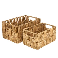 Brown Jute Natural Storage Basket Set