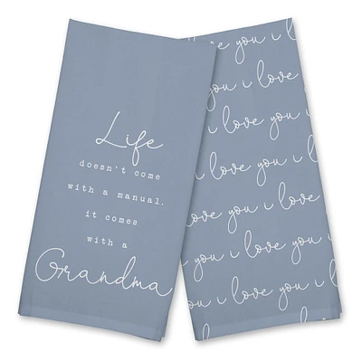 Life Comes with a Grandma Cotton Twill Tea Towel Set