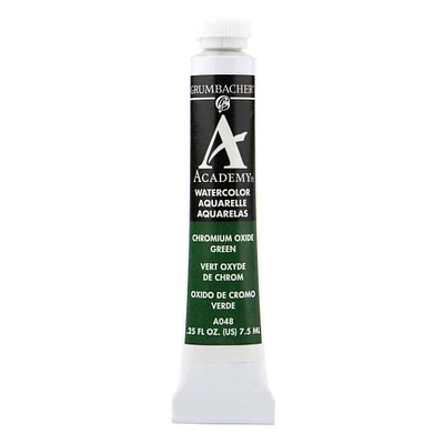 Grumbacher Academy® Chromium Oxide Green Watercolor Tube, 7.5mL