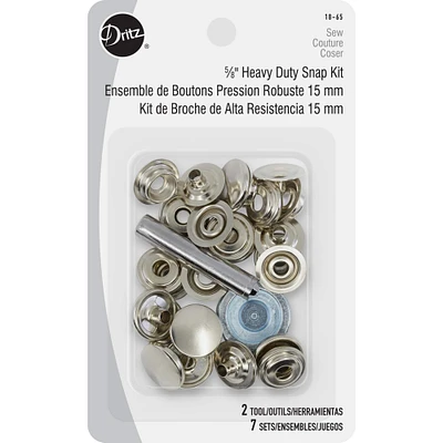 Dritz® Nickel-Plated Brass Heavy Duty Snap Kit, 15mm