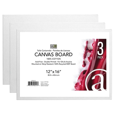 Art Advantage® 3 Pack Canvas Board