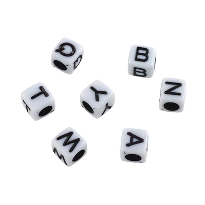 Alphabet Acrylic Cube Craft Beads by Bead Landing™, 5.5mm