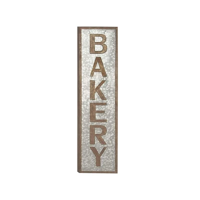 36" Brown Bakery Farmhouse Metal Wall Sign