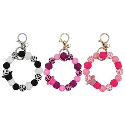 Assorted Silicone Bead Keychain, 1pc. by Fab Finds