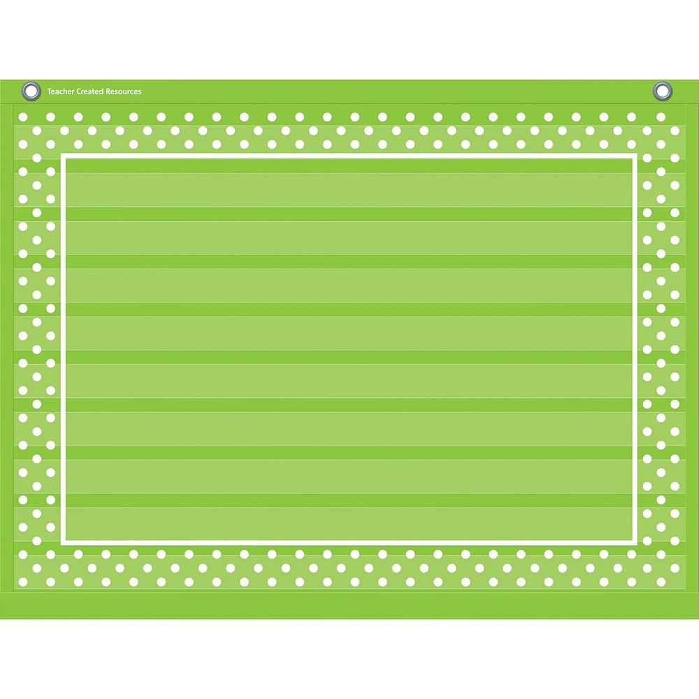 Teacher Created Resources Lime Green Polka Dots Mini Pocket Chart