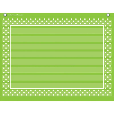 Teacher Created Resources Lime Green Polka Dots Mini Pocket Chart