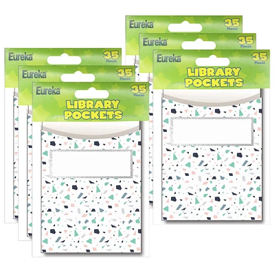 Eureka® Simply Sassy Library Pockets, 6 Packs of 35