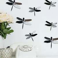 RoomMates 3D Gray Dragonflies Peel & Stick Mirror Decals