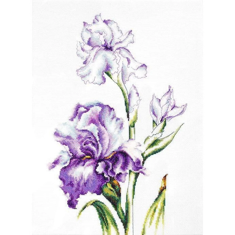 Luca-s Irises Counted Cross Stitch Kit