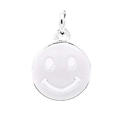 Silver Plated Smiley Face Charm by Bead Landing™