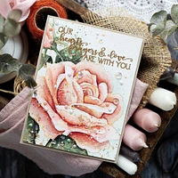 Colorado Craft Company Big & Bold Sympathy & Friendship Rose Clear Stamps