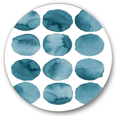 Designart - Aquamarine Circles Blue Geometric Elements