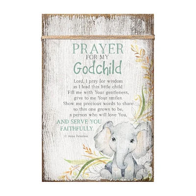 Prayer For My Godchild Plaque with Easel and Wall Hanger
