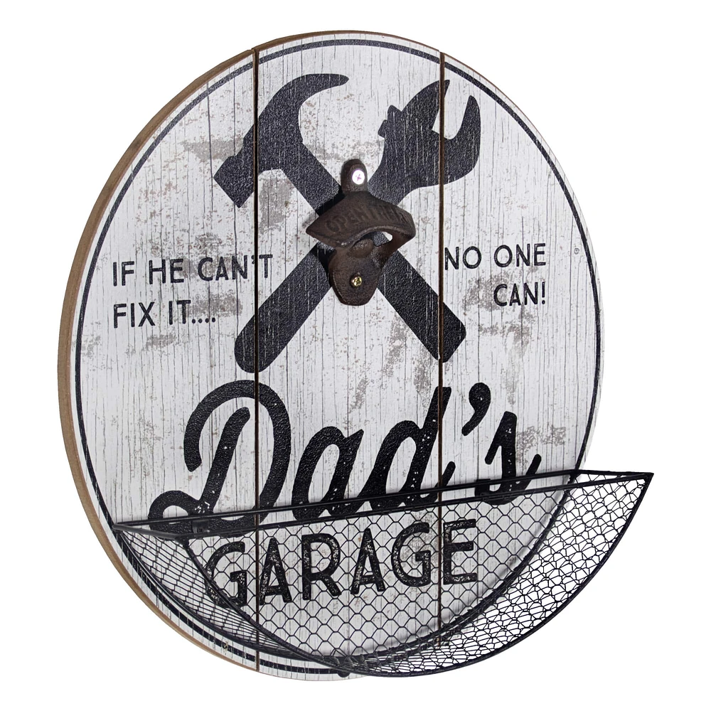 14" Dad's Garage Wall Mounted Bottle Opener