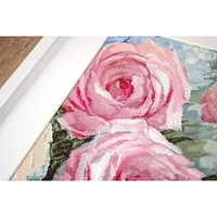 Letistitch Pale Pink Roses Counted Cross Stitch Kit