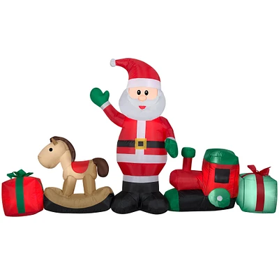 4ft. Airblown® Inflatable Santa & Toys Collection Scene