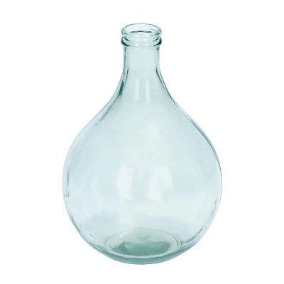 17" Clear Glass Farmhouse Vase